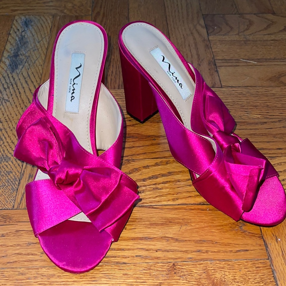 Hot Pink Nina Mules